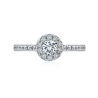 DiamonArt® Womens /8 CT. T.W. White Cubic Zirconia Sterling Silver Promise Ring