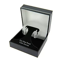 Sparkle Allure Womens Cubic Zirconia 23mm Hoop Earrings