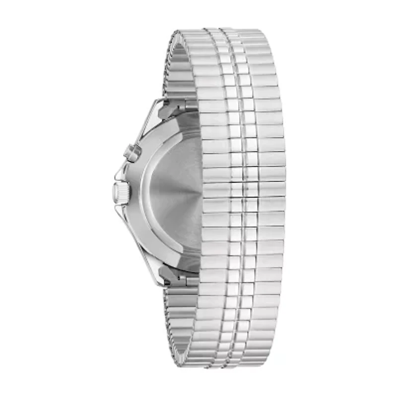 Caravelle Designed By Bulova Mens Silver Tone Stainless Steel Expansion Watch 43c124