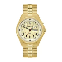 Caravelle Designed By Bulova Mens Gold Tone Stainless Steel Expansion Watch 44c112