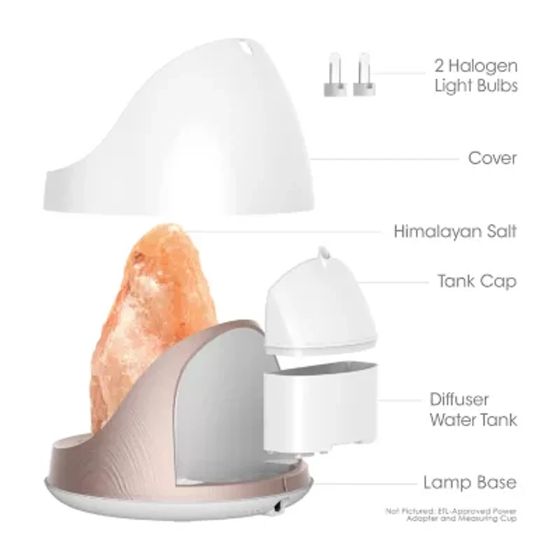 Pure Enrichment Pureglow Crystal Salt Lamp Large Oil Diffuser