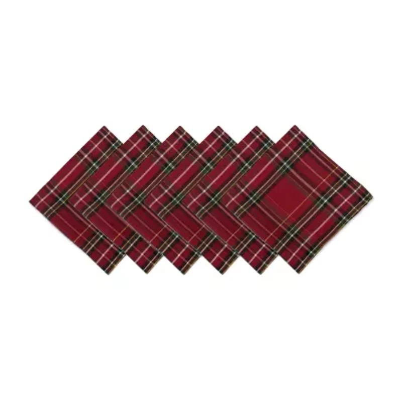 Design Imports Holiday Metallic Plaid 6-pc. Napkins