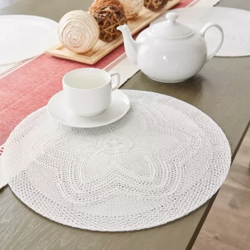 Design Imports Floral Woven Round 6-pc. Placemats