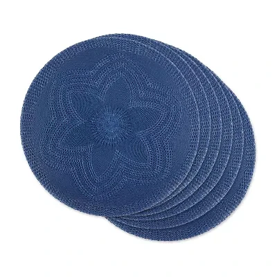 Design Imports Floral Woven Round 6-pc. Placemats