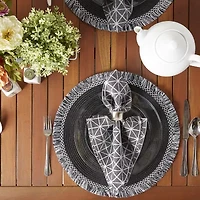 Design Imports Round 6-pc. Fringed Placemat
