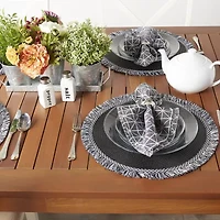 Design Imports Round 6-pc. Fringed Placemat