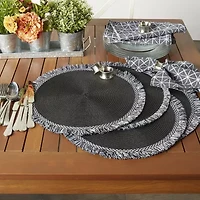 Design Imports Round 6-pc. Fringed Placemat