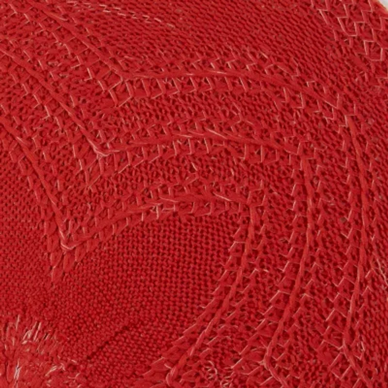 Design Imports Vintage Red Floral Woven Round 6-pc. Placemats