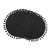 Design Imports Tassel Woven Round 6-pc. Placemats