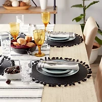 Design Imports Tassel Woven Round 6-pc. Placemats