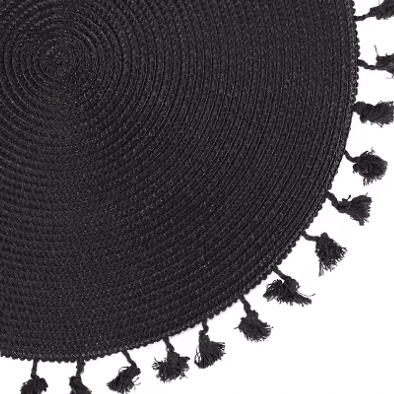 Design Imports Tassel Woven Round 6-pc. Placemats