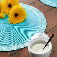 Design Imports Round 6-pc. Fringed Placemat