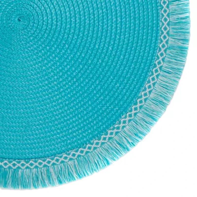 Design Imports Round 6-pc. Fringed Placemat