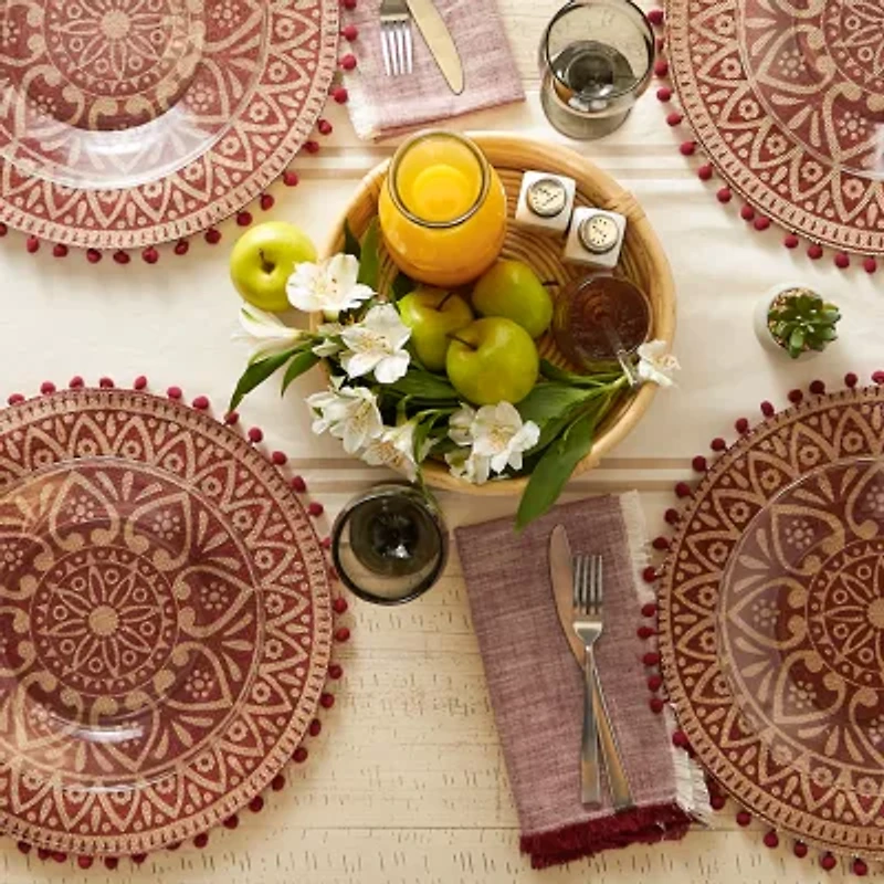 Design Imports Barn Red Round 6-pc. Placemats