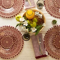 Design Imports Barn Red Round 6-pc. Placemats