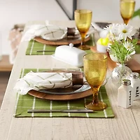 Design Imports Ventana Green Check 6-pc. Table Linen Set