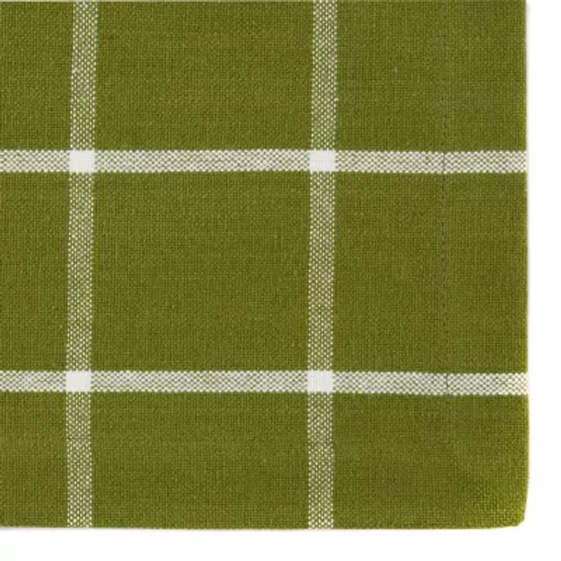Design Imports Ventana Green Check 6-pc. Table Linen Set