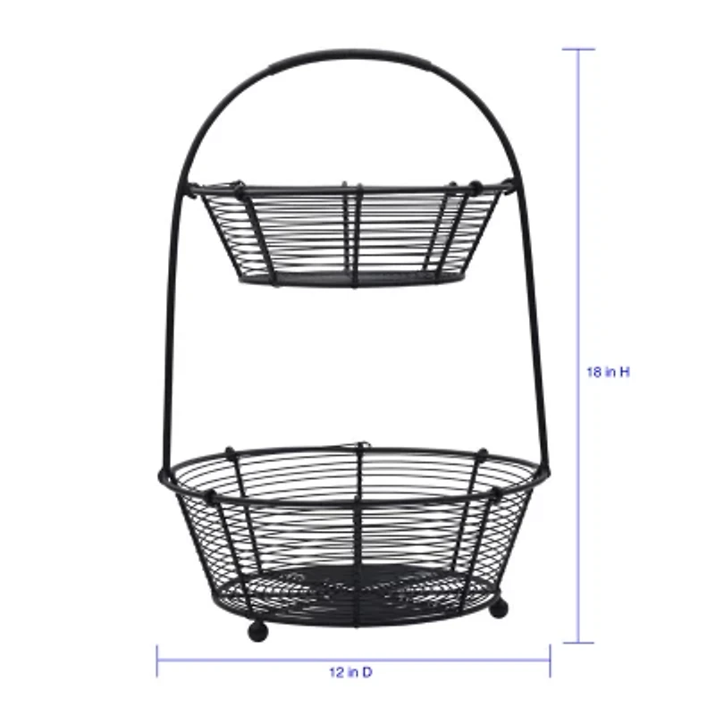 Gourmet Basics by Mikasa Tulsa 2 Tier Basket