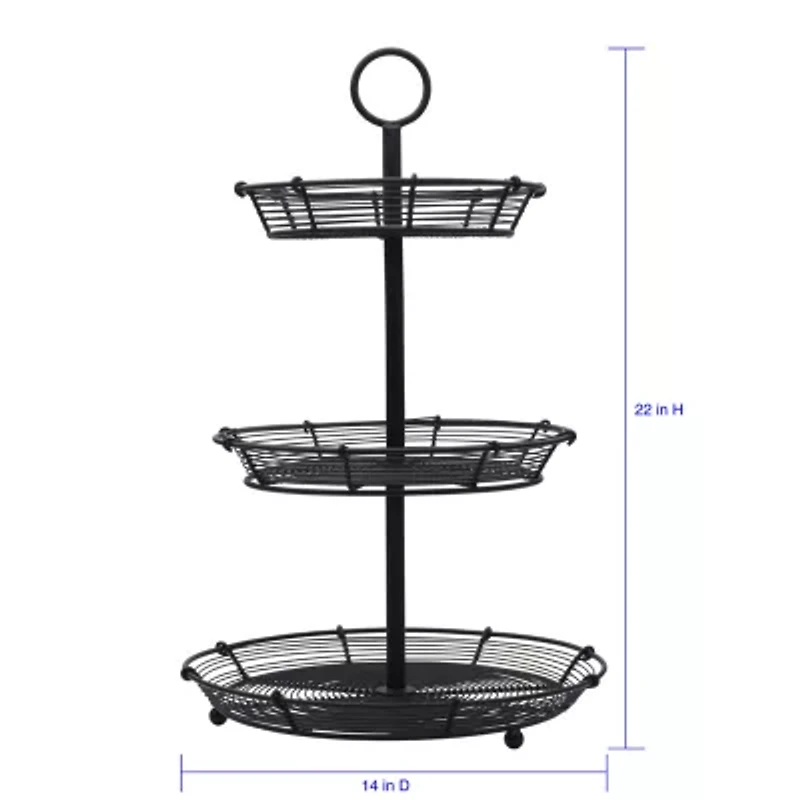 Gourmet Basics by Mikasa Tulsa 3 Tier Basket