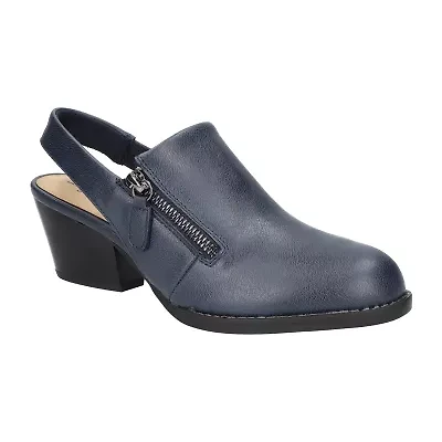 Easy Street Cyclone Womens Round Block Heel Pumps