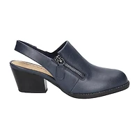 Easy Street Cyclone Womens Round Block Heel Pumps