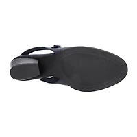 Easy Street Cyclone Womens Round Block Heel Pumps