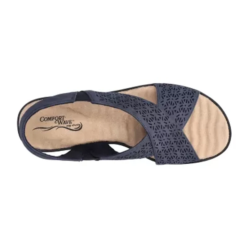 Easy Street Womens Claudia Wedge Sandals