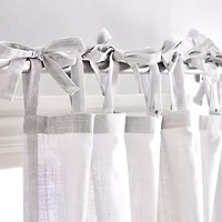 CHF 100% Cotton Tie Top Sheer Set of 2 Curtain Panel