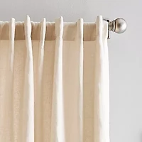 CHF 100% Linen Back Tab Light-Filtering Set of 2 Curtain Panel