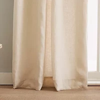 CHF 100% Linen Back Tab Light-Filtering Set of 2 Curtain Panel
