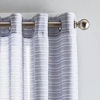 CHF Cargo Stripe Grommet Top Light-Filtering Set of 2 Curtain Panel