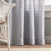 CHF Cargo Stripe Grommet Top Light-Filtering Set of 2 Curtain Panel