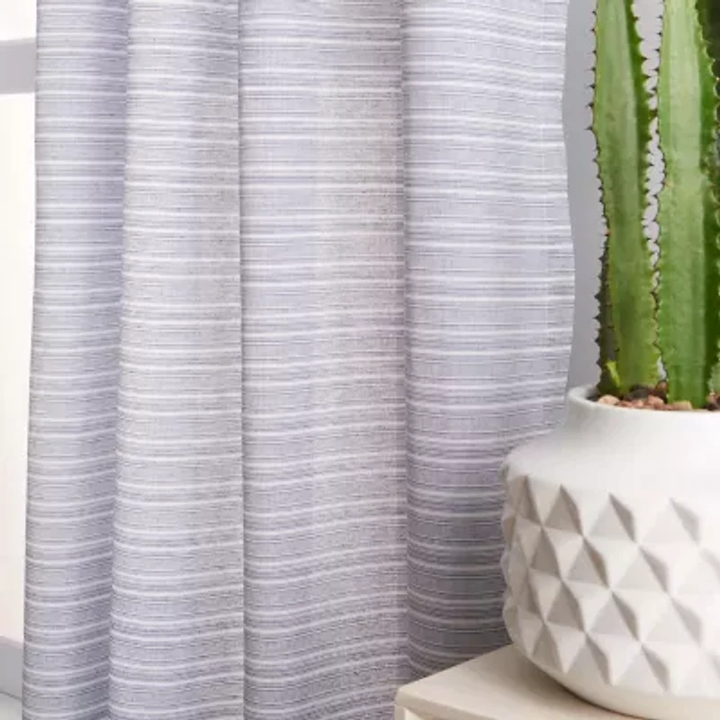 CHF Cargo Stripe Grommet Top Light-Filtering Set of 2 Curtain Panel