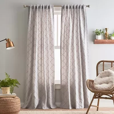 CHF Mallorca Back Tab Light-Filtering Set of 2 Curtain Panel