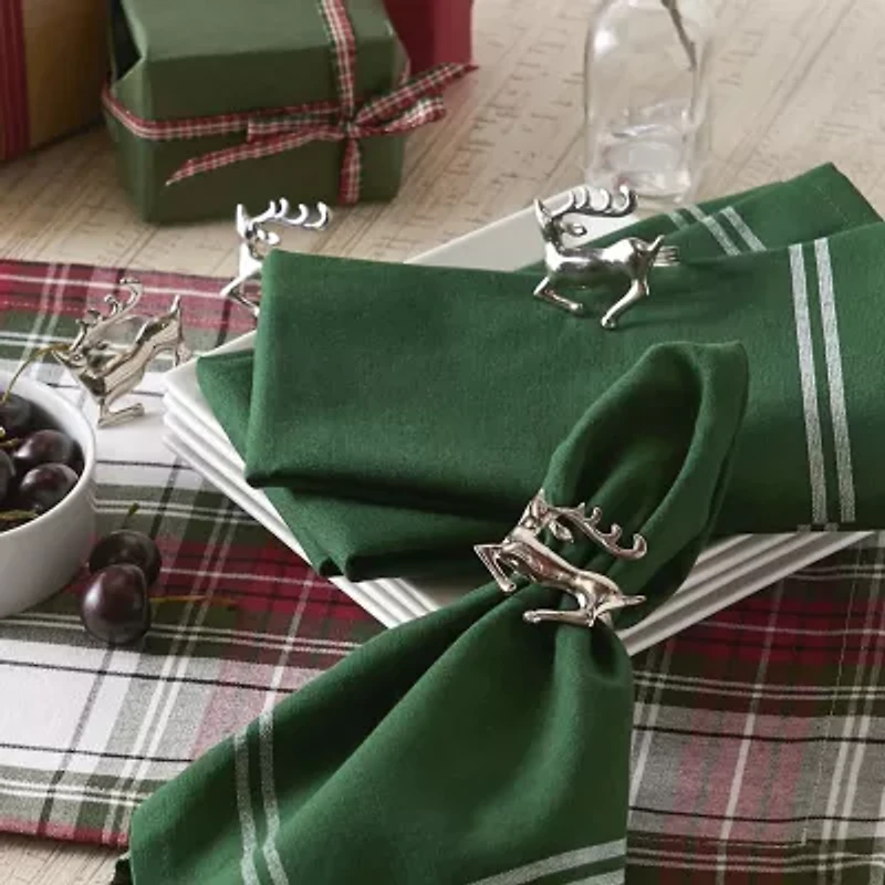 Design Imports Balsam Border Stripe 6-pc. Napkins