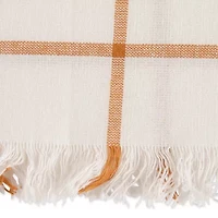 Design Imports Honey Gold Check Fringed 6-pc. Napkins