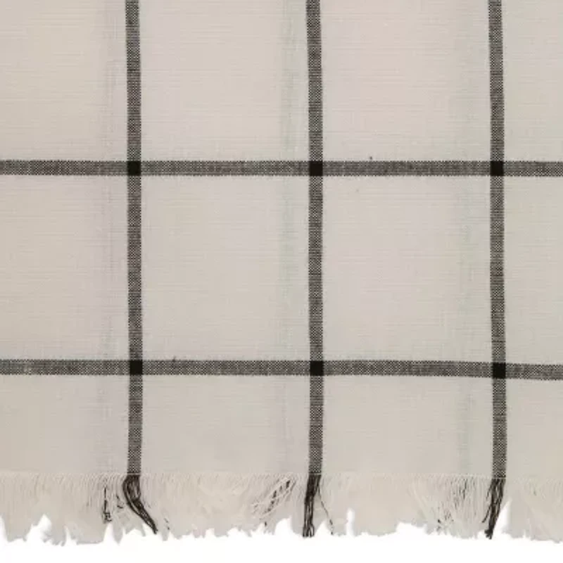 Design Imports Black Check Fringed 6-pc. Napkins