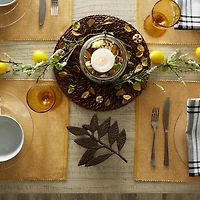 Design Imports Honey Gold & White 2-Tone Ribbed 6-pc. Placemat
