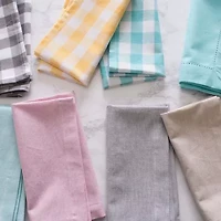 Design Imports Stone Brown Solid Chambray 6-pc. Napkins