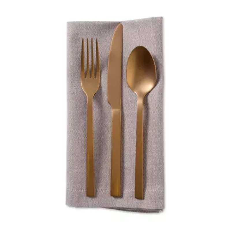 Design Imports Stone Brown Solid Chambray 6-pc. Napkins