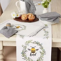 Design Imports Black/Semi Bleach Gingham 6-pc. Napkins