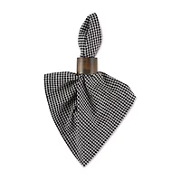 Design Imports Black/Semi Bleach Gingham 6-pc. Napkins