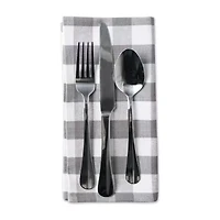 Design Imports Gray/White Checkers 6-pc. Napkins