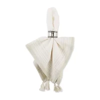 Design Imports Natural Stripe With Tassel 6-pc. Napkins
