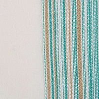 Design Imports Teal Blue Striped Fringed 6-pc. Napkins