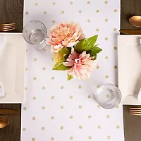 Design Imports Metallic White/Gold Polka Dot 4-pc. Napkins
