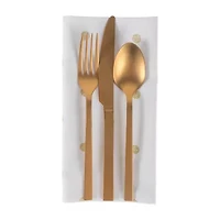 Design Imports Metallic White/Gold Polka Dot 4-pc. Napkins