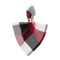 Design Imports Cardinal Red Tri Color Check 6-pc. Napkins