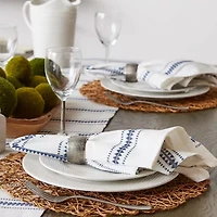 Design Imports French Blue Zig Dobby Stripe 6-pc. Napkins