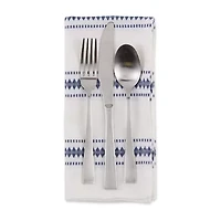 Design Imports French Blue Zig Dobby Stripe 6-pc. Napkins
